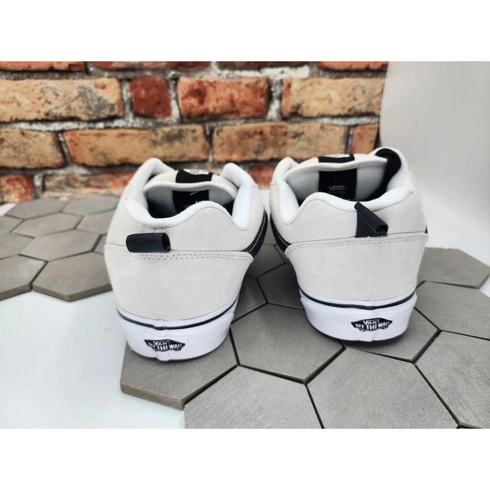 Vans Knu Skool Suede White Black  Size US 13 Men's New Rare Panda Sneakers